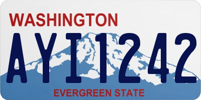 WA license plate AYI1242