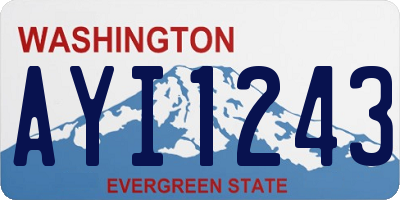 WA license plate AYI1243