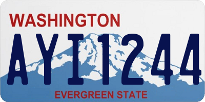 WA license plate AYI1244