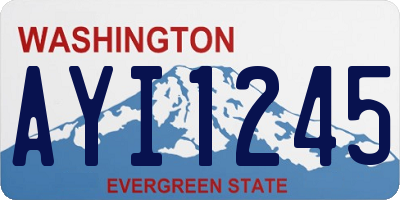 WA license plate AYI1245