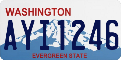 WA license plate AYI1246