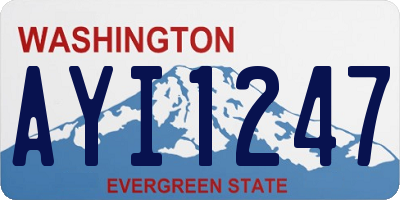 WA license plate AYI1247