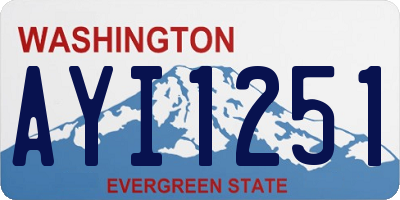 WA license plate AYI1251