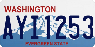 WA license plate AYI1253