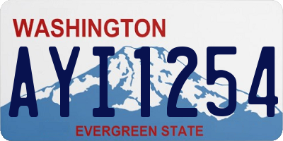WA license plate AYI1254