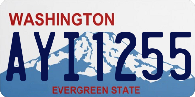 WA license plate AYI1255