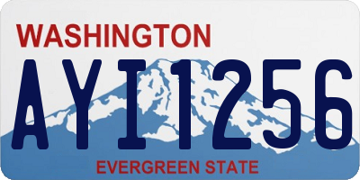 WA license plate AYI1256