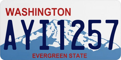 WA license plate AYI1257