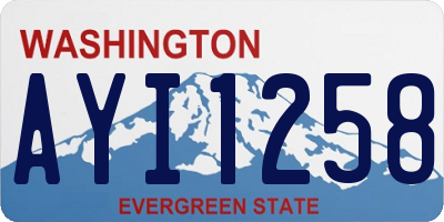 WA license plate AYI1258