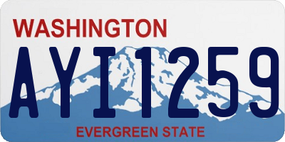 WA license plate AYI1259