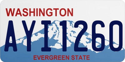 WA license plate AYI1260