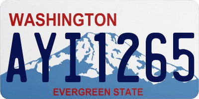 WA license plate AYI1265