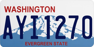 WA license plate AYI1270