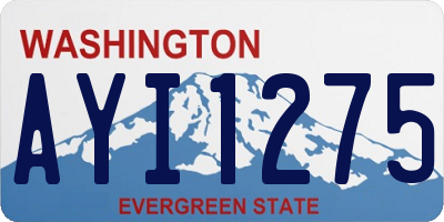 WA license plate AYI1275