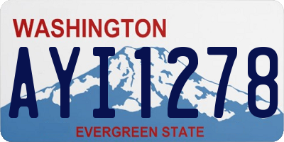 WA license plate AYI1278