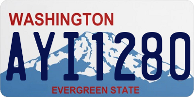 WA license plate AYI1280