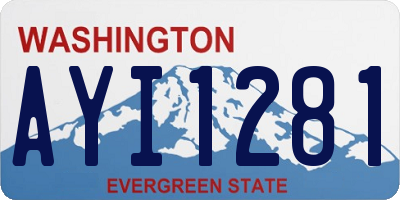 WA license plate AYI1281