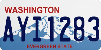 WA license plate AYI1283