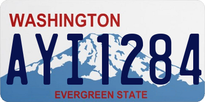 WA license plate AYI1284
