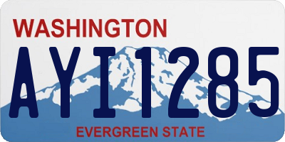 WA license plate AYI1285