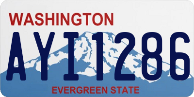 WA license plate AYI1286
