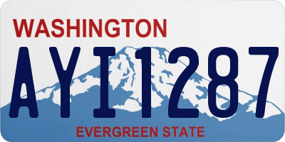 WA license plate AYI1287
