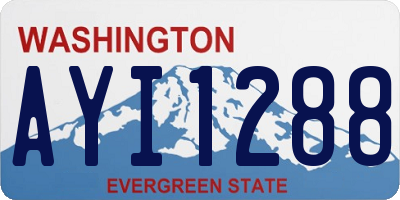 WA license plate AYI1288