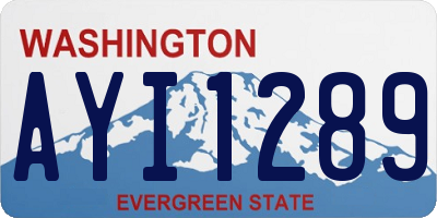 WA license plate AYI1289