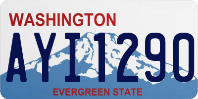 WA license plate AYI1290