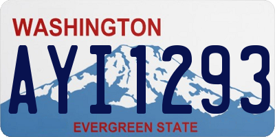 WA license plate AYI1293