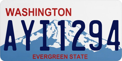 WA license plate AYI1294