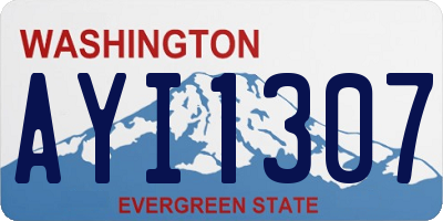 WA license plate AYI1307