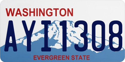 WA license plate AYI1308