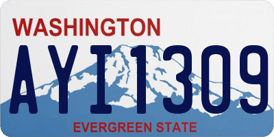 WA license plate AYI1309