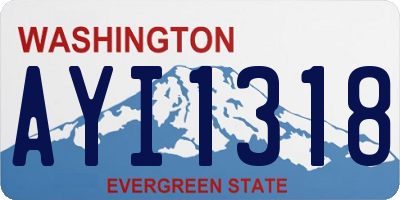 WA license plate AYI1318