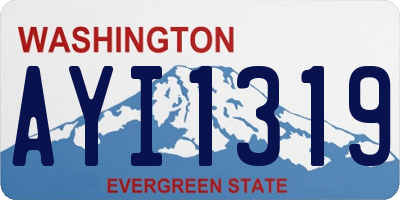 WA license plate AYI1319