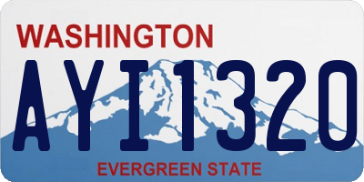 WA license plate AYI1320