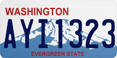 WA license plate AYI1323