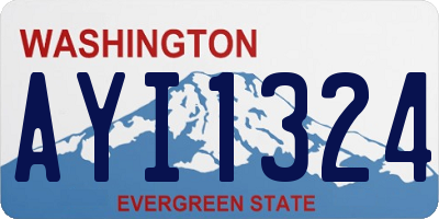 WA license plate AYI1324