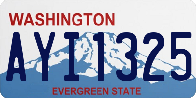 WA license plate AYI1325