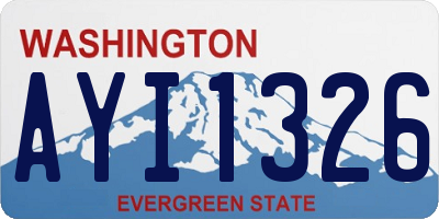 WA license plate AYI1326