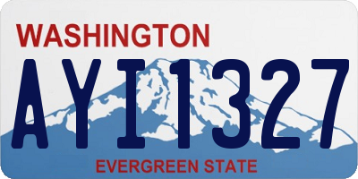 WA license plate AYI1327