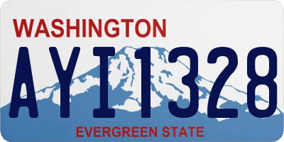 WA license plate AYI1328