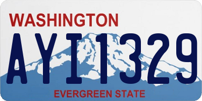 WA license plate AYI1329