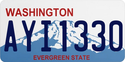 WA license plate AYI1330