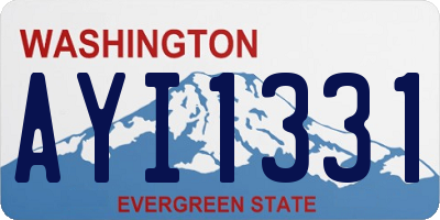 WA license plate AYI1331