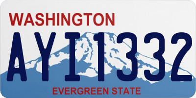 WA license plate AYI1332