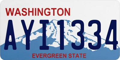 WA license plate AYI1334