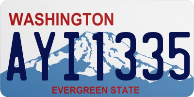 WA license plate AYI1335