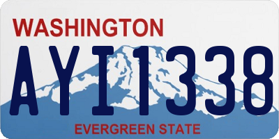 WA license plate AYI1338